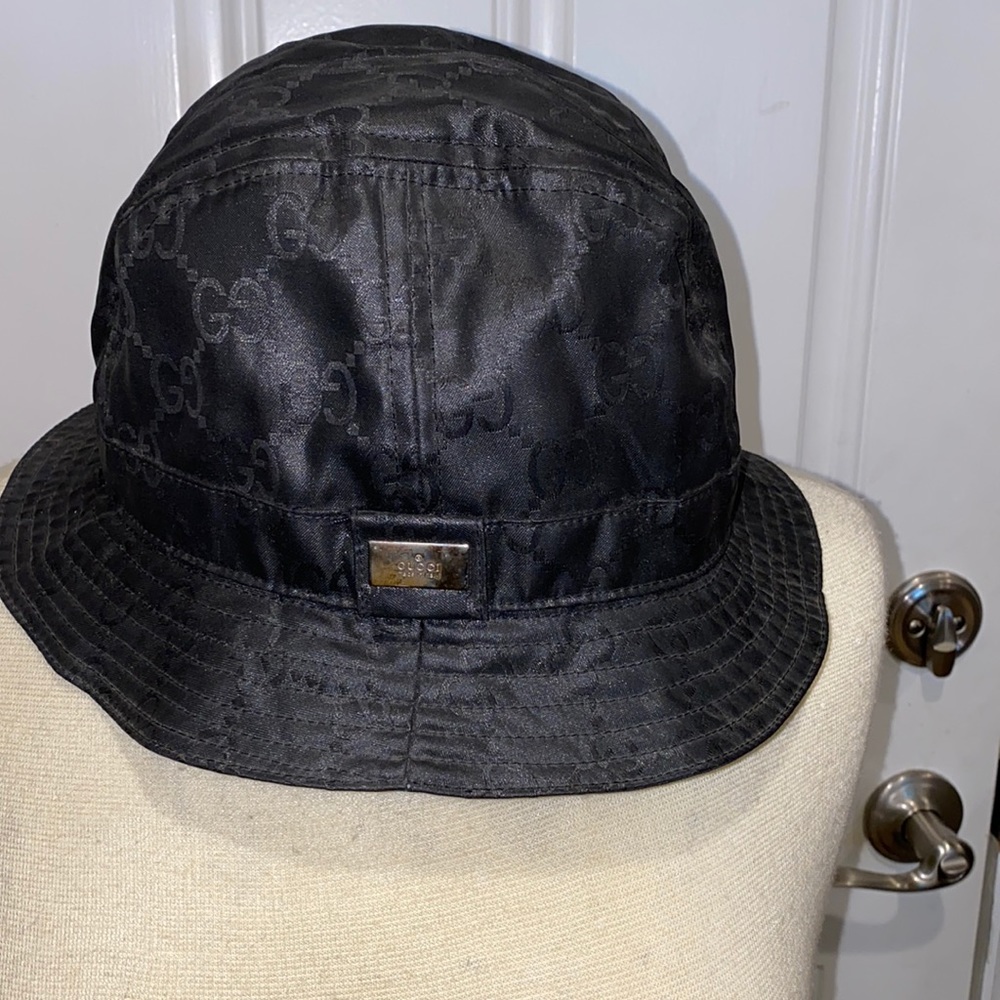 Authentic vintage Gucci black bucket hat